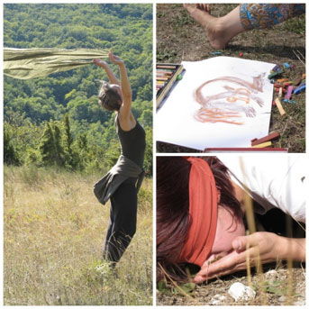 life art process, danse en nature