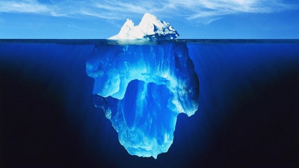 iceberg, métaphore Conscience, inconscient collectif, communication impactante, Vie, Dieu, Grand Mystère, magie, âme,